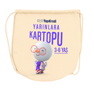 yarınlara kartopu kumaş sırt çantası